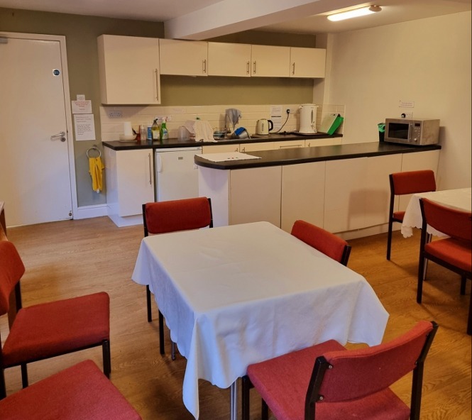 Kitchen in dining area